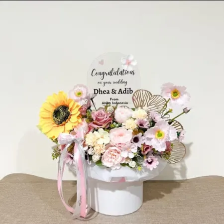 Bloom Box Akrilik Ucapan Wedding Balangan